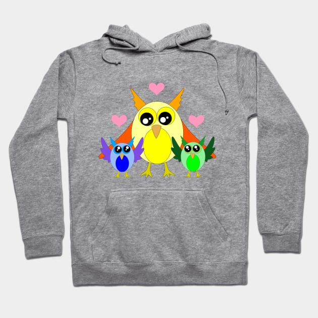 Owl family Hoodie by MelanieJeyakkumar